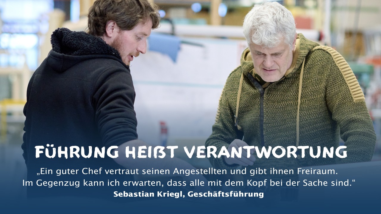 Veröffentlichte Carousel-Seite von IKK classic zum Thema Führung und Verantwortung